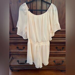 Cream Off-Shoulder Romper